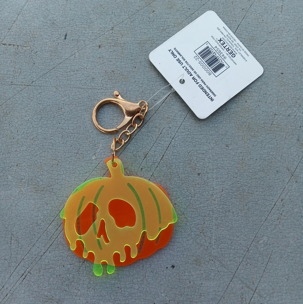 2/$10 Orange and Green Poison Pumpkin Acrylic Keychain